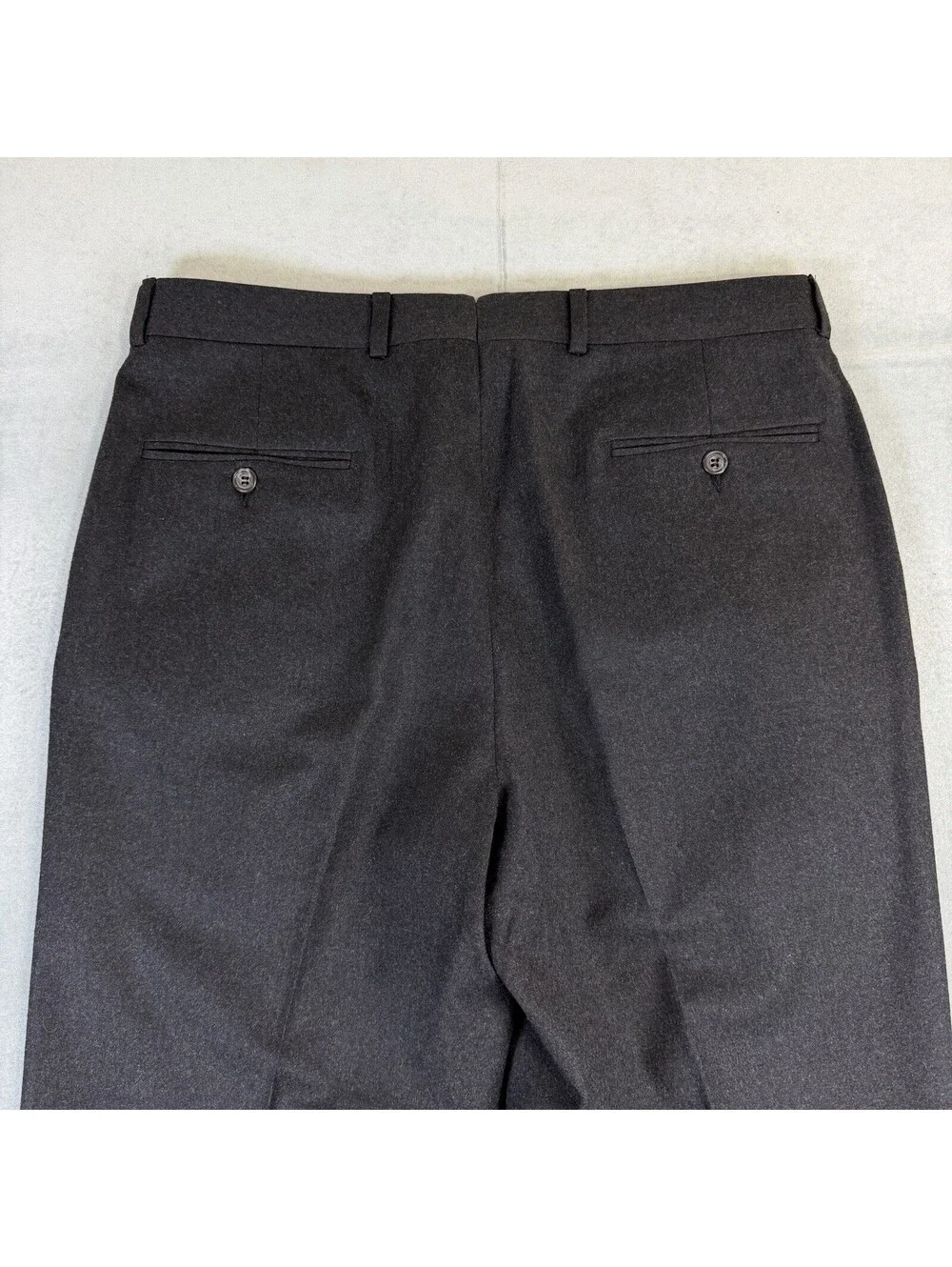 Vintage Brooks Brothers Wool Dress Pants Mens 34x30 Gray Flat Front Made In USA